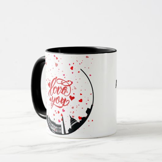 Love and Monument Personalized Mug (Devant gauche)