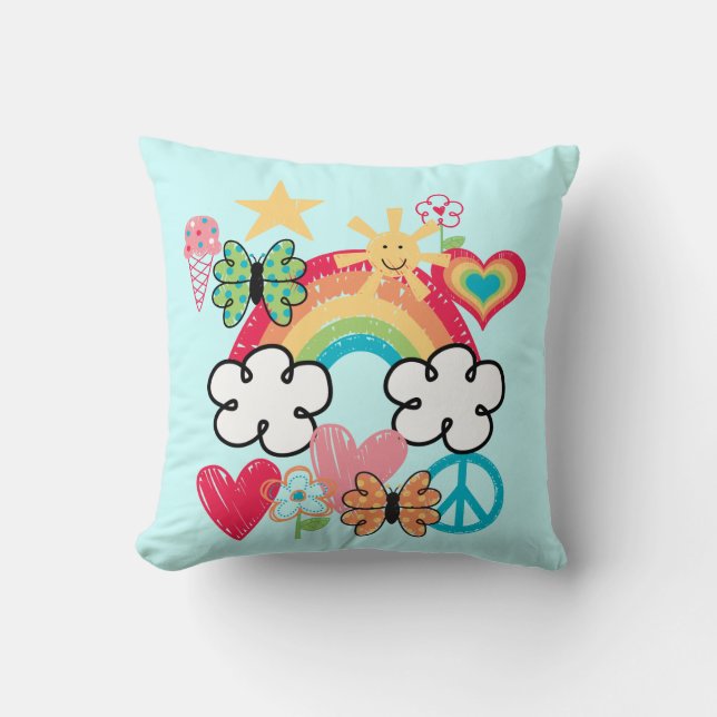 Love and Peace Pillow Kussen (Voorkant)