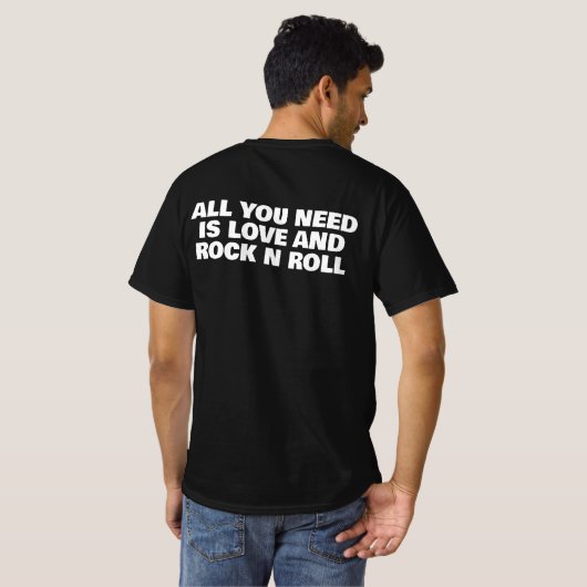 Love and Rock N Roll T-shirt (Achterkant volledig)