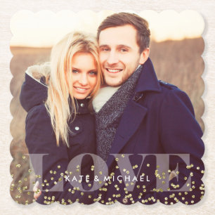 Love and Sparkles Photo Kartonnen Onderzetters