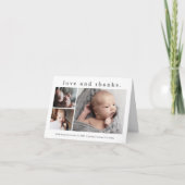 Love and Thanks Baby Photo Faire-part de naissance (Devant)