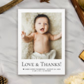 Love and Thanks Baby Photo Faire-part de naissance