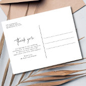 Love and Thanks Beach Wedding Merci Carte postale