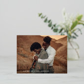 Love and Thanks Foil Mariage Carte postale Merci (Debout devant)