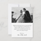 Love and Thanks Mariage Photo Carte de remerciemen (Dos)