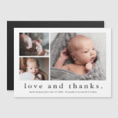 Love and Thanks Photo Baby Faire-part (Devant / Derrière)