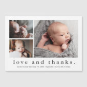 Love and Thanks Photo Baby Faire-part (Devant)