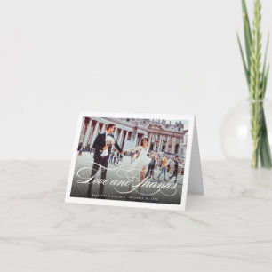 Love And Thanks Script Mariage photo Merci