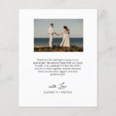 Love and Thanks Script Photo Collage Carte Budget (Dos)