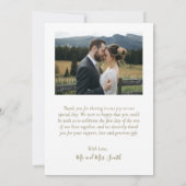 Love and Thanks Script Photo Collage Mariage Merci (Dos)