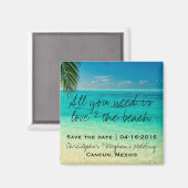 Love and The Beach Wedding Save Date Magnets (Recto/Verso)