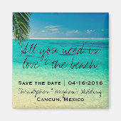Love and The Beach Wedding Save Date Magnets (Devant)