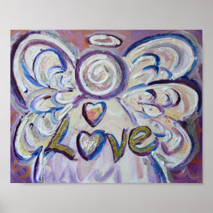 Love Angel Inspirerend Word Art Print Poster