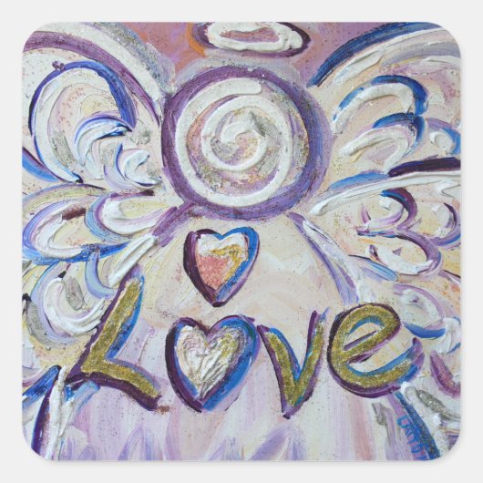 Love Angel Word Art Decal Stickers (Devant)