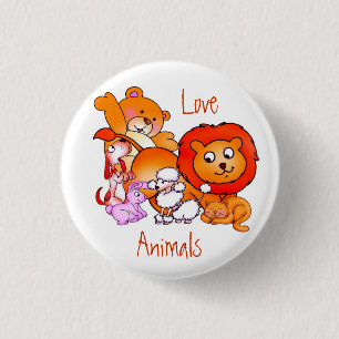 Love Animals Button