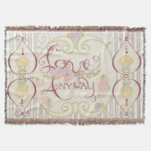 Love Anyway (verfraaid design) Gooi deken