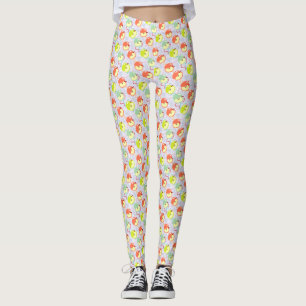 Love Apples Blue Leggings