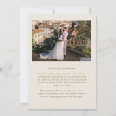 Love Appreciation Wedding Multi Photo Cream Bedankkaart (Achterkant)