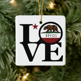 LOVE Aptos California Keramisch Ornament