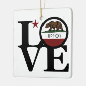 LOVE Aptos California Keramisch Ornament (Links)