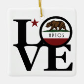 LOVE Aptos California Keramisch Ornament (Voorkant)