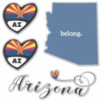 Love Arizona 3 Designs, Die Cut Stickers