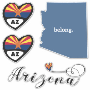 Love Arizona 3 Designs, Die Cut Stickers