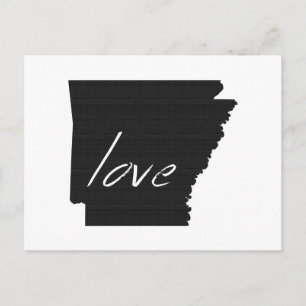 Love Arkansas Map Shaped Antiek Black Chalkboard Briefkaart