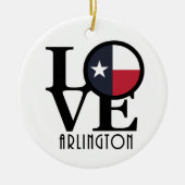 LOVE arlington Texas Keramisch Ornament (Voorkant)