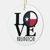 LOVE arlington Texas Keramisch Ornament (Links)