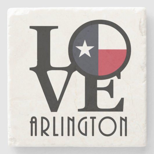 LOVE Arlington Texas Stenen Onderzetter (Voorkant)
