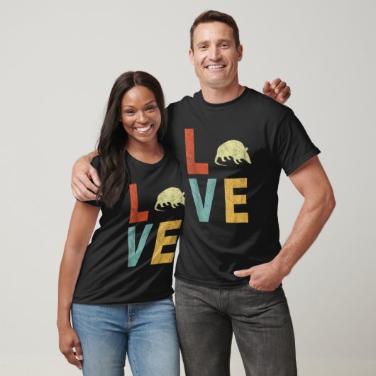 Love Armadillo Lover Funny Armadillo Quote Retro T-shirt (Unisex)