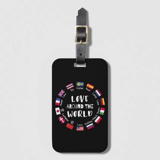 Love Around the World Languages  Bagagelabel (Voorkant (verticaal))