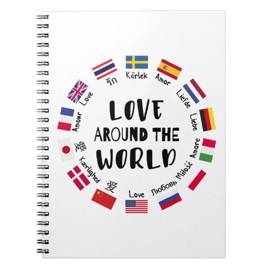 Love Around the World Languages Notitieboek (Voorkant)