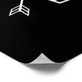 Love Arrow Black and White Poster Wall Art (Coin)