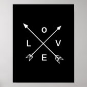 Love Arrow Black and White Poster Wall Art (Devant)