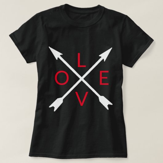 Love Arrow Black T-Shirt (Design voorkant)