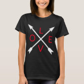 Love Arrow Black T-Shirt (Voorkant)