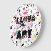 Love Art Paint Splatter Wall klok (Hoek)