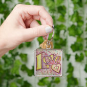 Love Art Word Painting Sleutelhanger (Hand)