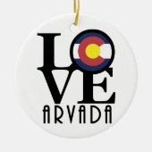 LOVE Arvada Keramisch Ornament (Voorkant)