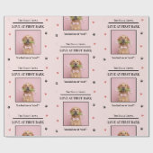 Love at First Bark Personalized Dog Valentine’s  Cadeaupapier (Vlak)