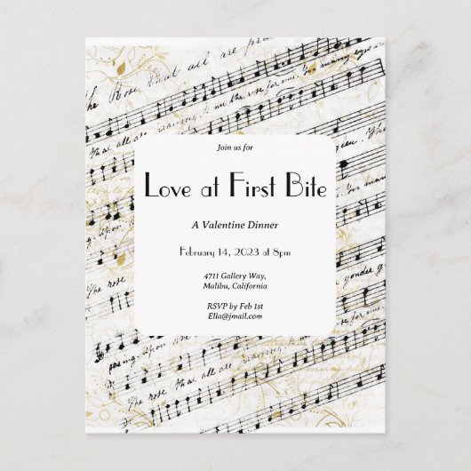 Love at First Bite invitation Carte postale (Devant)