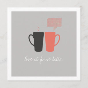 "Love at First Latte" Shower nodigt uit Kaart