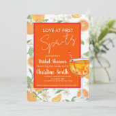 Love at First Spritz Bridal Shower Invitation (Debout devant)