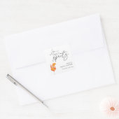 Love at First Spritz Bruiloft Feest Vierkante Sticker (Envelop)