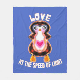 Love at the Speed of Light Penguin Gift Fleece Deken