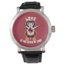 Love at the Speed of Light Penguin Gift Horloge