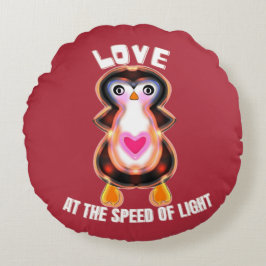 Love at the Speed of Light Penguin Gift Rond Kussen