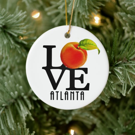 LOVE Atlanta Georgia Keramisch Ornament (Boom)